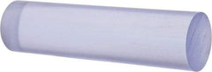 Made in USA - 4' Long, 2" Diam, Polycarbonate Plastic Rod - Clear - Caliber Tooling