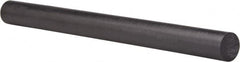 Made in USA - 8' Long, 1-1/2" Diam, Polycarbonate Plastic Rod - Black - Caliber Tooling