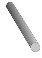 Made in USA - 2' Long, 1-3/4" Diam, Acetal (PTFE-Filled) Plastic Rod - Brown - Caliber Tooling