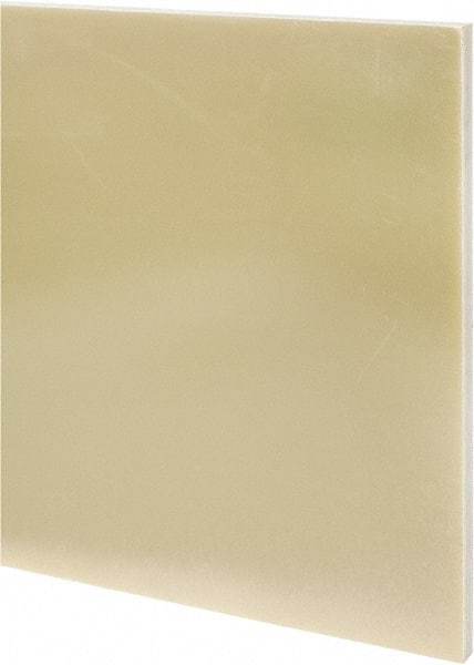 Made in USA - 1/2" Thick x 12" Wide x 1' Long, Epoxyglass Laminate (G10/F4) Sheet - Mustard Yellow, ±0.036 Tolerance - Caliber Tooling