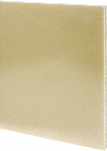 Made in USA - 1/2" Thick x 24" Wide x 3' Long, Epoxyglass Laminate (G10/F4) Sheet - Mustard Yellow, ±0.036 Tolerance - Caliber Tooling