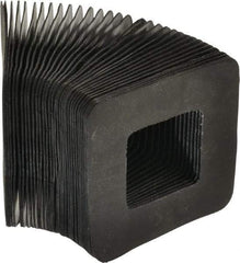 Made in USA - 0.02 Inch Thick, Polyester Square Flexible Bellows - 2 x 2 Inch Inside Square - Caliber Tooling