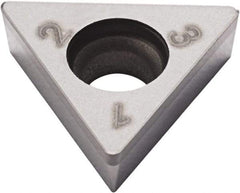 Seco - TCGW1.81.51 Grade CBN200 PCBN Turning Insert - Uncoated, 60° Triangle, 7/32" Inscr Circle, 3/32" Thick, 1/64" Corner Radius - Caliber Tooling