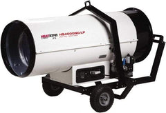 Heatstar - 400,000 BTU, Natural Gas/Propane Dual Fuel Direct Fired Heater - 2 to 100 Lb Tanks Min Fuel Capacity, 56" Long x 24" Wide x 33" High - Caliber Tooling