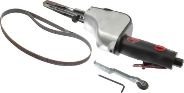 PRO-SOURCE - 1/4 to 1/2 x 24 Inch, 20,000 RPM Air Belt Sander - 1/4 NPT Inlet, 4.2 CFM Air Consumption - Caliber Tooling