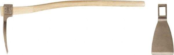 Ampco - 5 Lb Head Adze - 34" OAL, 5" Long Blade, 34" Long Handle, Wood Standard Handle, 11" Long Head - Caliber Tooling