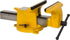 Gibraltar - 10" Jaw Width x 10" Jaw Opening Capacity, 4" Throat Depth, Bench & Pipe Combination Vise - 7/8 to 2-5/8" Pipe Capacity, Swivel Base, Bolt Down Attachment, Steel - Caliber Tooling