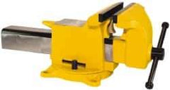 Gibraltar - 6" Jaw Width x 6" Jaw Opening Capacity, 3" Throat Depth, Bench & Pipe Combination Vise - 1/2 to 2" Pipe Capacity, Swivel Base, Bolt Down Attachment, Steel - Caliber Tooling