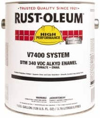 Rust-Oleum - 1 Gal Safety Orange Gloss Finish Alkyd Enamel Paint - 230 to 425 Sq Ft per Gal, Interior/Exterior, Direct to Metal, <340 gL VOC Compliance - Caliber Tooling