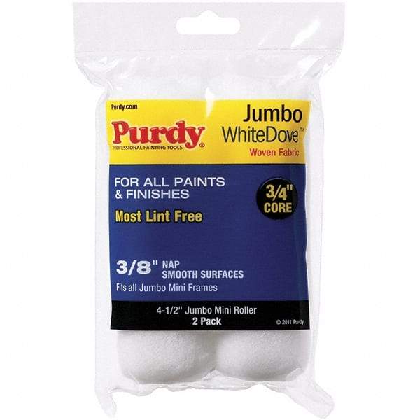 Purdy - 3/8" Nap, 4-1/2" Wide Paint Mini Roller Covers - Semi-Smooth Texture, Woven Dralon Fabric - Caliber Tooling