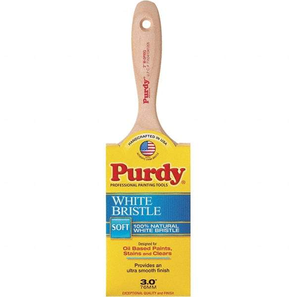 Purdy - 3" Flat Hog General Purpose Paint Brush - 3-1/8" Bristle Length, 5-1/2" Wood Beavertail Handle - Caliber Tooling