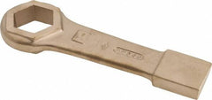 Ampco - 1-7/8" 6 Point Striking Box Wrench - Single End, 10-5/8" OAL, Aluminum Bronze - Caliber Tooling