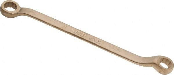 Ampco - 1-1/16" x 1-1/4" 12 Point Offset Box Wrench - Double End, 19-1/4" OAL, Aluminum Bronze - Caliber Tooling