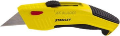 Stanley - Retractable Utility Knife - 1/2" Bi-Metal Blade, Black & Yellow Cast Metal Handle, 1 Blade Included - Caliber Tooling