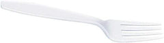 Dixie - Dixie Plastic Tableware, Heavyweight Forks - White - Caliber Tooling