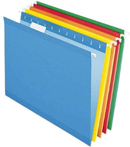 Pendaflex - 8-1/2 x 11", Letter Size, Assorted Colors, Standard Hanging File Folders - 11 Point Stock, 1/5 Tab Cut Location - Caliber Tooling