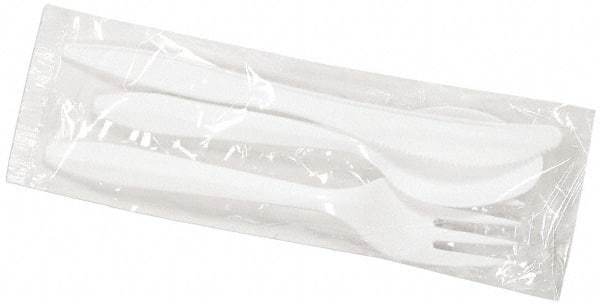 Boardwalk - Boardwalk Three-Piece Wrapped Cutlery Kit: Fork, Knife, Spoon - White - Caliber Tooling