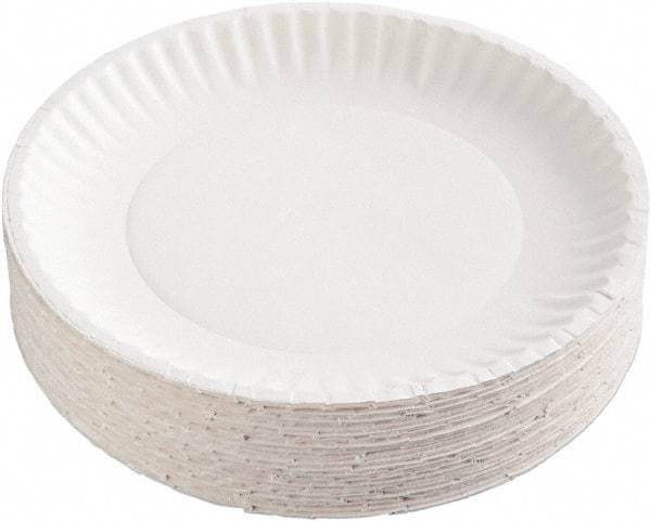 AJM Packaging Corporation - Uncoated Paper Plates, 6" - White - Caliber Tooling