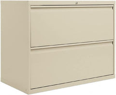 ALERA - 36" Wide x 29" High x 19-1/4" Deep, 2 Drawer Lateral File with Lock - Steel, Putty - Caliber Tooling