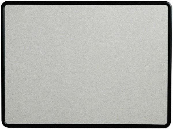 Quartet - 48" Wide x 36" High Open Cork Bulletin Board - Fabric, Gray - Caliber Tooling