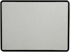 Quartet - 48" Wide x 36" High Open Cork Bulletin Board - Fabric, Gray - Caliber Tooling