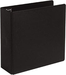 Cardinal - 4" Sheet Capacity, 8-1/2 x 11", Non-View Ring Binder - Vinyl, Black - Caliber Tooling