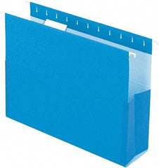 Pendaflex - 8-1/2 x 11", Letter Size, Blue, Box Bottom Hanging File Folders with Sides - 11 Point Stock - Caliber Tooling