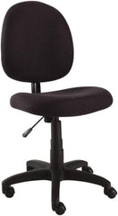 ALERA - 18-1/8" High Pneumatic Height Adjustable Chair - 18" Wide x 19" Deep, 100% Acrylic Seat, Black - Caliber Tooling