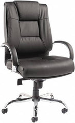 ALERA - 31" High Big & Tall/Petite/24-7 Chair - 22" Wide x 21" Deep, Soft Leather Seat, Black - Caliber Tooling