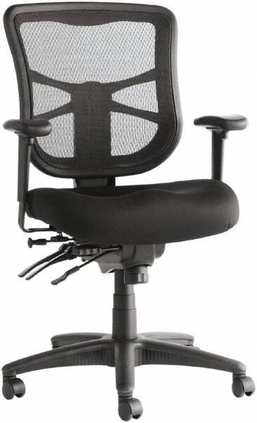 ALERA - 20-1/8 to 22-7/8" High Office/Managerial/Executive Chair - 20" Wide x 21" Deep, Premium Fabric Seat, Black - Caliber Tooling