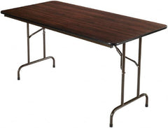 ALERA - 60" Long x 30" Wide x 29" High, Rectangular Folding Table - Walnut - Caliber Tooling