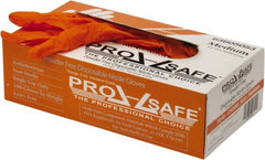 PRO-SAFE - Size M, 5 mil, Industrial Grade, Powder Free Nitrile Disposable Gloves - Exact Industrial Supply