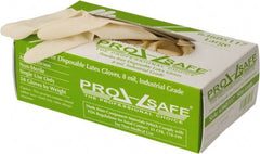 PRO-SAFE - Size L, 8 mil, Industrial Grade, Powder Free Latex Disposable Gloves - Exact Industrial Supply