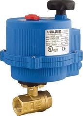 BONOMI - 2" Pipe, 100-240 VACV Voltage 600 psi WOG Rating Lead Free Brass Electric Actuated Ball Valve - PTFE Seal, Full Port, 150 psi WSP Rating, NPT End Connection - Caliber Tooling