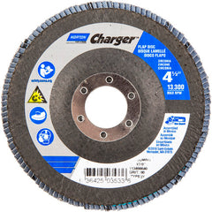 ‎4-1/2″ × 1/4″ × 7/8″ Jumbo Charger R822 Flap Disc Type 27 Jumbo 80 Grit - Caliber Tooling