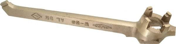 Ampco - 12" Long Aluminum Bronze Drum Plug Wrench - For Use with 3/4" and 2" Bungs, Nonsparking - Caliber Tooling