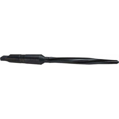 Cleveland - 7/16" Reamer Diam, 0.266" Small End Diam, 2MT Morse Taper Shank, 4-3/8" Flute, Bridge Reamer - Caliber Tooling