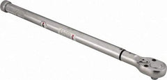 Value Collection - 1/2" Drive Micrometer Type Ratchet Head Torque Wrench - 35 Ft/Lb to 140 Ft/Lb Torque, 21" OAL, 1/2 Ft/Lb Graduation - Caliber Tooling