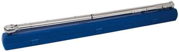 Value Collection - 3/4" Drive Micrometer Type Ratchet Head Torque Wrench - 150 Ft/Lb to 600 Ft/Lb Torque, 43" OAL, 2 Ft/Lb Graduation - Caliber Tooling