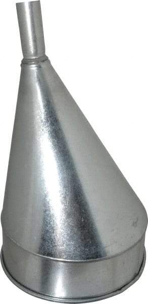 Plews - 8 Qt Capacity Steel Funnel - 10" Mouth OD, 1-1/4" Tip OD, Straight Spout - Caliber Tooling