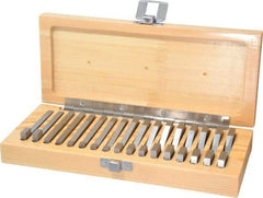 TESA Brown & Sharpe - 0.25 to 45° Angle, 3 Inch Long, Angle Block Set - 50-55 Rc Hardness, 17 Pieces - Caliber Tooling