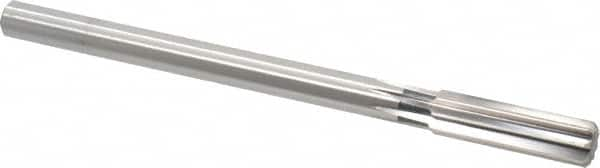 Cleveland - 21/32" High Speed Steel 8 Flute Chucking Reamer - Straight Flute, Straight Shank, 2-1/4" Flute Length, 9" OAL - Caliber Tooling