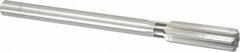 Cleveland - 27/32" High Speed Steel 8 Flute Chucking Reamer - Straight Flute, Straight Shank, 2-1/2" Flute Length, 9-1/2" OAL - Caliber Tooling