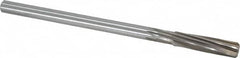 Cleveland - 7/16" High Speed Steel 6 Flute Chucking Reamer - Spiral Flute, Straight Shank, 1-3/4" Flute Length, 7" OAL - Caliber Tooling