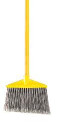 Angle Broom with 10.5" Sweep Area -1" Dia (2.5 cm) Vinyl Coated Metal Handle - Caliber Tooling