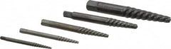 Cleveland - 5 Piece Spiral Flute Screw Extractor Set - Screw Range 3/16 to 3/4" - Caliber Tooling