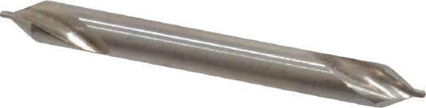 Cleveland - #00 Plain Cut 60° Incl Angle High Speed Steel Combo Drill & Countersink - Caliber Tooling