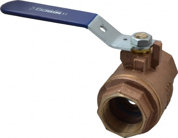 NIBCO - 1-1/2" Pipe, Full Port, Bronze Standard Ball Valve - Caliber Tooling