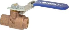 NIBCO - 3/8" Pipe, Full Port, Bronze Standard Ball Valve - 2 Piece, Inline - One Way Flow, FNPT x FNPT Ends, Locking Lever Handle, 600 WOG, 150 WSP - Caliber Tooling