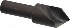 Cleveland - 3/4" Head Diam, 1/2" Shank Diam, 1 Flute 82° High Speed Steel Countersink - Oxide Finish, 2-5/8" OAL, Single End, Straight Shank, Right Hand Cut - Caliber Tooling